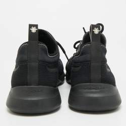 Pre Owned Dior B21 Size 42 Black Knit Fabric Neo Low Top Sneakers