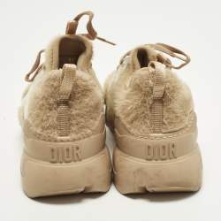 مملوكة مسبقًا Dior D-Connect Size 38 Pink/Transparent Fur and PVC Low Top Sneakers