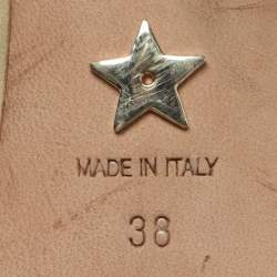 Pre Owned صندل ديور جلد تأثير البيثون معدني فضي رباط كاحل مقاس 39