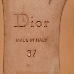 Pre Owned Dior Size 37 Peach Orange Patent Leather Pumps