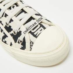 مملوكة مسبقًا Dior Walk'n'Dior Size 38.5 White/Black Canvas Low Top Sneakers