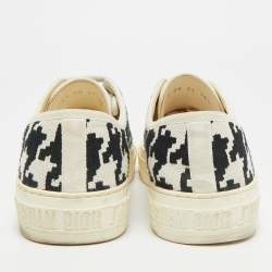 مملوكة مسبقًا Dior Walk'n'Dior Size 38.5 White/Black Canvas Low Top Sneakers