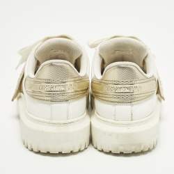 مملوكة مسبقًا Dior ID Size 37 White/Gold Leather and Rubber Low Top Sneakers