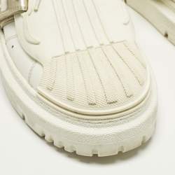 مملوكة مسبقًا Dior ID Size 37 White/Gold Leather and Rubber Low Top Sneakers