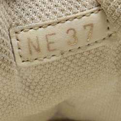 مملوكة مسبقًا Dior ID Size 37 White/Gold Leather and Rubber Low Top Sneakers