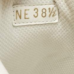 Pre Owned حذاء رياضي ديور آي دي جلد شفاف/أبيض وربر برباط مقاس 38.5