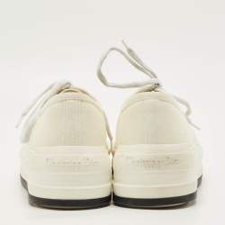 مملوكة مسبقًا Dior Walk'n'Dior Size 39 White Canvas and Rubber Platform Sneakers