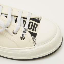 مملوكة مسبقًا Dior Walk'n'Dior Size 39 White Canvas and Rubber Platform Sneakers