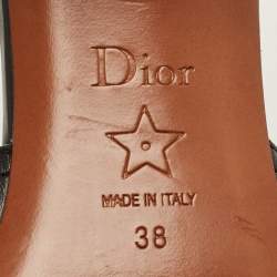 مملوكة مسبقًا صندل سلايد ديور مونتايغن جلد أسود مقاس 38