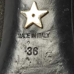 مملوكة مسبقًا حذاء كعب عالي ديور شبك أسود منقط وجلد شامواه بيبي-دي ماري جين مقاس 38