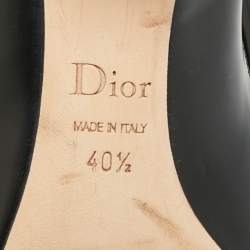 Pre Owned Dior Size 40.5 Tri Color Leather Block Heel Pointed Toe Pumps