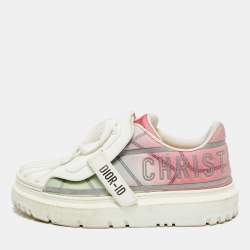 Pre Owned Dior Dior ID Size 38.5 Multicolor Net and Rubber Low Top Sneakers