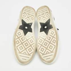 Pre Owned Dior Walk'n'Dior Size 39 Black Knit Fabric and Leather High Top Sneakers