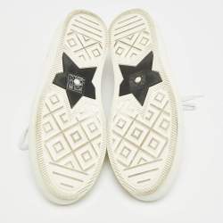 Pre Owned Dior Walk'n'Dior Size 39 Beige/Grey Jacquard Lace Up Sneakers