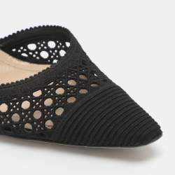Pre Owned Dior Dior Capture Black Size 38.5 Embroidered Mesh Dior Capture Mules 