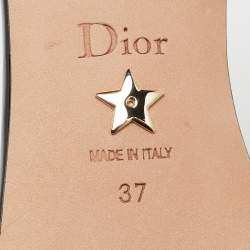 Pre Owned Dior C'est Dior Size 37 Black Patent Leather Slide Sandals