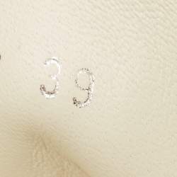 Pre Owned حذاء رياضي ديور واك إن ديور كانفاس أبيض عنق منخفض مقاس 39