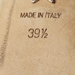 Pre Owned Dior J'Adior Size 39.5 Beige Canvas and Patent Leather Slip On Pumps