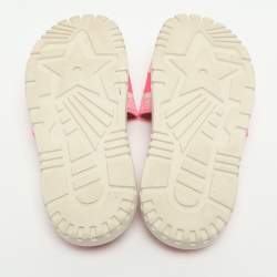 Pre Owned حذاء سلايد فلات قماش مطرز توال دي جوي أزرق/أبيض ديور مقاس 36.5