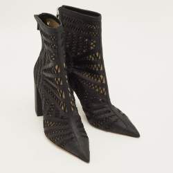 Pre Owned حذاء بوت ديور سويدي أسود بسحّاب طول الكاحل مقاس 40