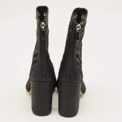 Pre Owned حذاء بوت ديور سويدي أسود بسحّاب طول الكاحل مقاس 40