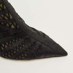 Pre Owned حذاء بوت ديور سويدي أسود بسحّاب طول الكاحل مقاس 40