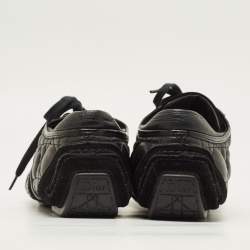 Pre Owned حذاء رياضي ديور منخفض من أعلى سويدي وجلد كاناج مبطن أسود مقاس 37.5