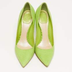 Pre Owned حذاء كعب عالي ديور شيري مقدمة مدببة شامواه بنفسجي مقاس 37