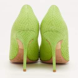 Pre Owned حذاء كعب عالي ديور شيري مقدمة مدببة شامواه بنفسجي مقاس 37