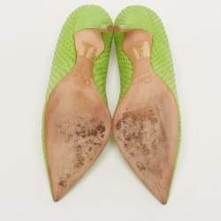 Pre Owned حذاء كعب عالي ديور شيري مقدمة مدببة شامواه بنفسجي مقاس 37