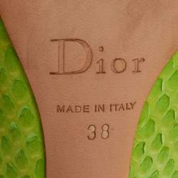 Pre Owned حذاء كعب عالي ديور شيري مقدمة مدببة شامواه بنفسجي مقاس 37