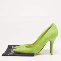 Pre Owned حذاء كعب عالي ديور شيري مقدمة مدببة شامواه بنفسجي مقاس 37