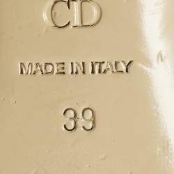 Pre Owned صندل سلايد ديور جلد قصات ليزر أسود مقدمة مفتوحة مقاس 38