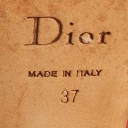 Pre Owned Dior Miss Dior Size 37 Red Patent Leather Peep Toe Pumps