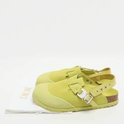 Pre Owned صندل مفتوح ديور x بيركنستوك توكيو جلد سويدي أصفر مقاس 40