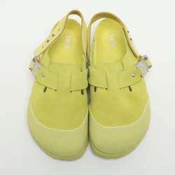 Pre Owned صندل مفتوح ديور x بيركنستوك توكيو جلد سويدي أصفر مقاس 40