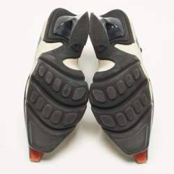 Pre Owned حذاء رياضي كعب عالي ديور رونواي جلد لامع أسود مقاس 38