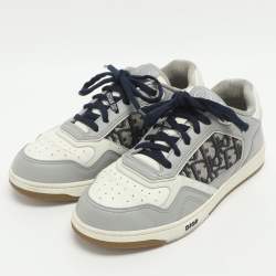 Pre Owned Dior B27 Size 38 Multicolor Leather and Fabric Low Top Sneakers