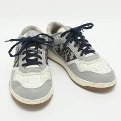 Pre Owned Dior B27 Size 38 Multicolor Leather and Fabric Low Top Sneakers