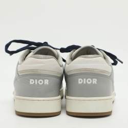 Pre Owned Dior B27 Size 38 Multicolor Leather and Fabric Low Top Sneakers