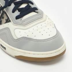 Pre Owned Dior B27 Size 38 Multicolor Leather and Fabric Low Top Sneakers