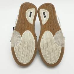 Pre Owned Dior B27 Size 38 Multicolor Leather and Fabric Low Top Sneakers