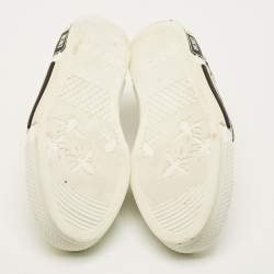 Pre Owned حذاء رياضي ديور والكن ديور دانتيل بطبقة من الصوف وأقمشة زرقاء بحرية مقاس 37