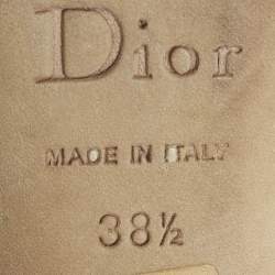 Pre Owned Dior Size Blue Patent Leather Slingback Pumps