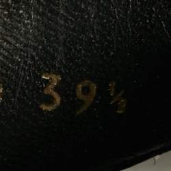 Pre Owned Dior Dioract Size 39.5 Black Leather Slingback Sandals