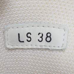 مملوكة مسبقًا Dior D-Connect Size 38 White/Gold Fabric and PVC Low Top Sneakers