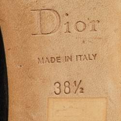 Pre Owned Dior Tassel Size 38.5 Black Leather Ballet Flats