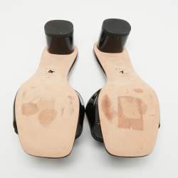 Pre Owned Dior C'est Dior Size 38 Black Patent Leather Slide Sandals