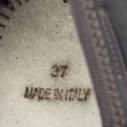 مملوكة مسبقًا Dior Fusion Size 37 Grey Neoprene and Rubber Crystal Embellished Slip On Sneakers