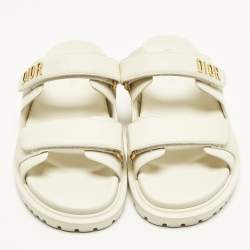 مملوكة مسبقًا صندل ديور حزام كاحل جلد بيج مقاس 39